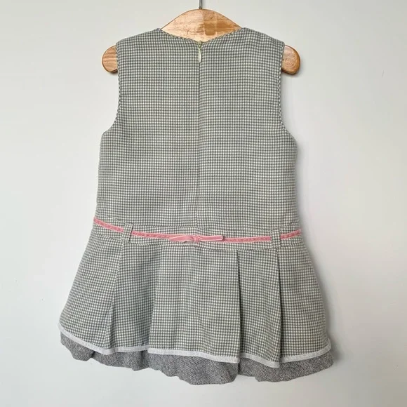 Vintage Mayoral Houndstooth Floral Dress•Like New - Picture 4 of 6